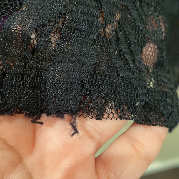 Lane Collection Lace Overlay Tiered Tunic Length Blouse Lace Sleeves size 26 - Picture 5 of 5